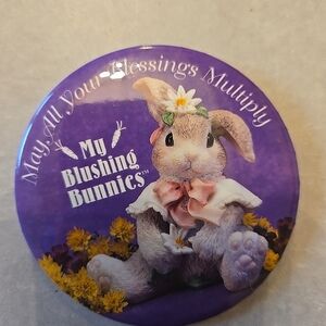 Purple My Blushing Bunnies Button